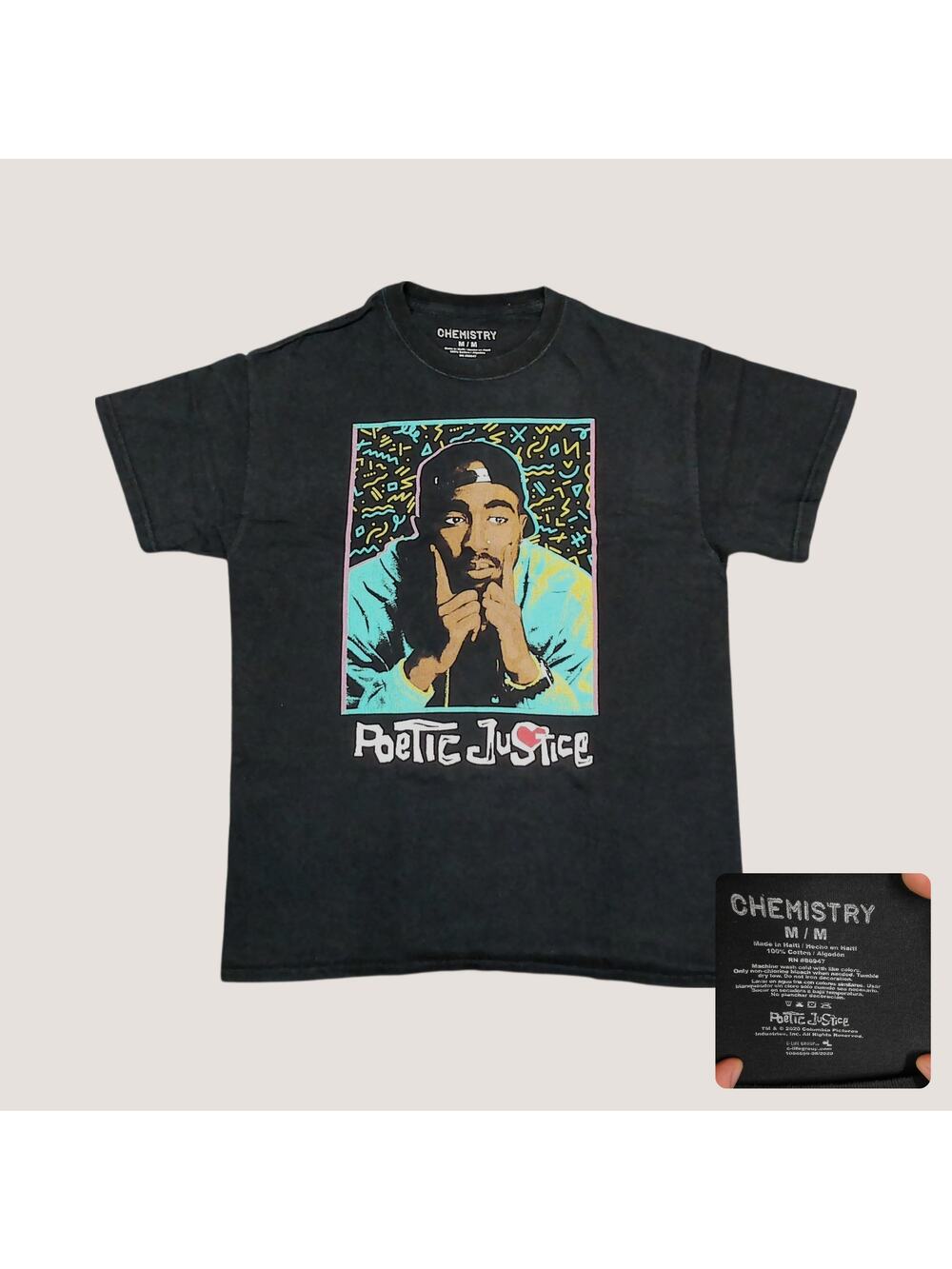 Tupac Shakur Poetic Justice 2020 Graphic T-Shirt Medium